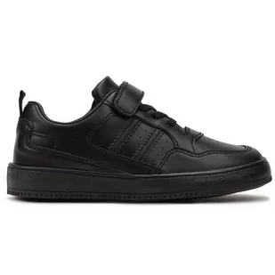 Buty Dziecięce Skórzane Czarne Na Rzepy Sneakersy Trampki Wygodne Lekkie Modne Stylowe 34 - Buty dla dziewczynek - miniaturka - grafika 1