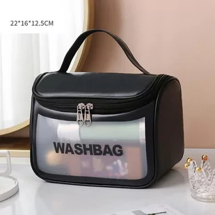 Kosmetyczka rozkładana WASHBAG kuferek czarny KS46CZ - Kosmetyczki, organizery i kuferki - miniaturka - grafika 2