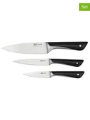 Noże kuchenne - Tefal 3-częściowy zestaw w kolorze srebrno-czarnym - miniaturka - grafika 1