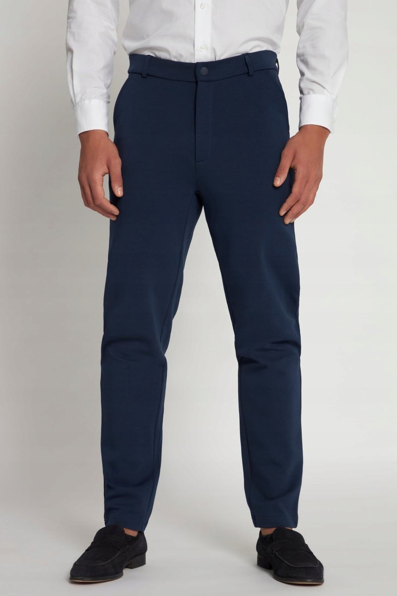 JP 1880 PLUS SIZE SPODNIE MĘSKIE ELEGANCKIE GRANATOWE 4XL 7BA