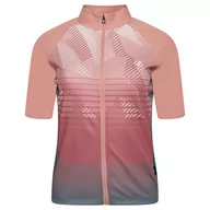 Koszulki sportowe damskie - Damska koszulka kolarska Dare 2b AEP Prompt Jersey Rozmiar: XL / Kolor: różowy - miniaturka - grafika 1