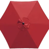 Parasole ogrodowe - Parasol ogrodowy (2,7 m) z 6 wymiennymi żebrami na patio/ogród/basen, czerwony - miniaturka - grafika 1