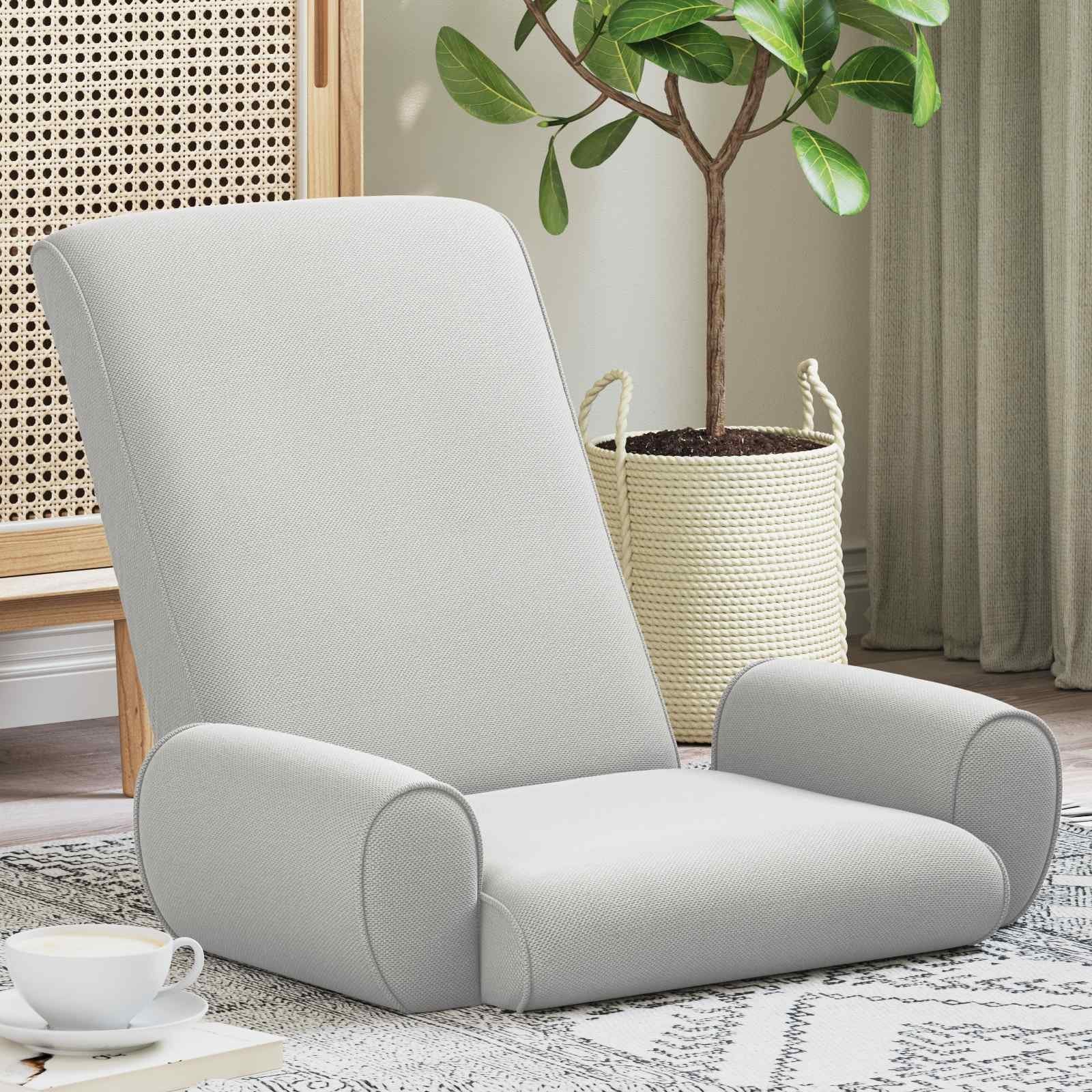 vidaXL vidaXL Krzesło na podłogę Jasnoszary 68 x 51 x 56 cm