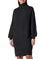 Sukienki - Vila Damska sukienka z dzianiny Viril Roll-Neck L/S, szary, L - miniaturka - grafika 1