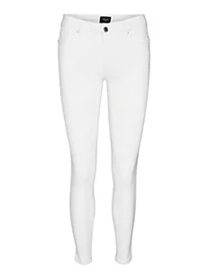 Vero Moda Damskie spodnie VMSELA MR Slim Shape Color Denim JNS, białe, XSW / 32L, biały, 32W / 32L - Spodnie damskie - miniaturka - grafika 1