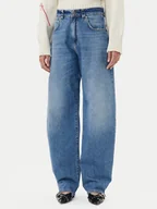 Spodnie damskie - PINKO Jeansy Eloise Egg. 103180 Niebieski Relaxed Fit - miniaturka - grafika 1