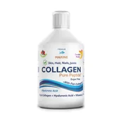 Włosy, skóra, paznokcie - Swedish Nutra Marine Collagen Pure Peptide 10000 mg, smak jagodowy, 500 ml - miniaturka - grafika 1