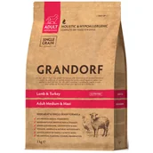 Sucha karma dla psów - GRANDORF lamb & turkey Adult Medium&Maxi Breed karma sucha dla dorosłych psów 3kg - miniaturka - grafika 1