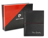 Portfele - Pierre Cardin, Portfel skórzany męski, Tilak38 1810, czarny, mały - miniaturka - grafika 1