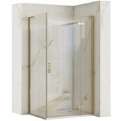 Kabiny prysznicowe - Kabina Prysznicowa Narożna Rea Hugo Gold 80X90 - miniaturka - grafika 1