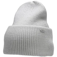 Czapki damskie - Czapka Damska 4F Chłodny Jasny Szary Melanż H4Z22 Cad007 27M M - miniaturka - grafika 1