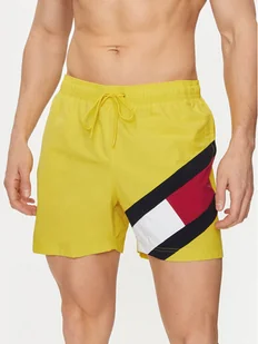Tommy Hilfiger Szorty kąpielowe UM0UM02048 Żółty Slim Fit - Kąpielówki męskie - miniaturka - grafika 1