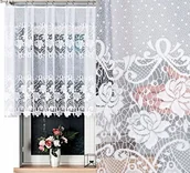 Firany - Firana żakardowa DEMETRIA 400x110cm prosta (gotowa) z obszyciem - miniaturka - grafika 1