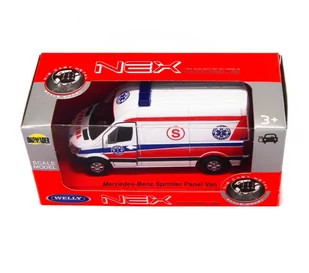 Mercedes Sprinter 1:34 Pogotowie biały WELLY - Samochody i pojazdy dla dzieci - miniaturka - grafika 1