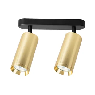 Mica lampa sufitowa (spot) 2xGU10 czarna/złota ML1146 - Lampy sufitowe - miniaturka - grafika 1