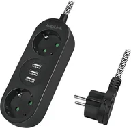 Listwy zasilające - Listwa zasilająca LogiLink LogiLink 2 gniazda 1.5m - miniaturka - grafika 1