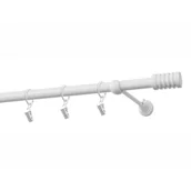 Karnisze - Karnisz pojedynczy 19 mm Porto biały 240 cm - miniaturka - grafika 1