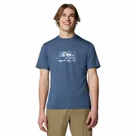 Koszulki męskie - Męska koszulka szybkoschnąca Columbia Kwick Hike Graphic SS collegiate navy - L - miniaturka - grafika 1