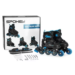 Łyżworolki wielofunkcyjne SPOKEY czarno niebieskie rozmiar 34-37 - Rolki - miniaturka - grafika 7