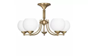 Krótki żyrandol mosiężny z kulami QV-S5AK - Lampy sufitowe - miniaturka - grafika 1