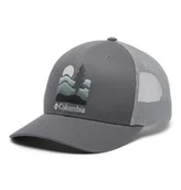 Czapki damskie - Columbia Unisex Mesh Snap Back, Zatrzaskowa czapka, City Grey, Get Hiked, O/S - miniaturka - grafika 1