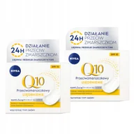 Kremy do twarzy - NIVEA Q10 Krem przeciwzmarszczkowy z filtrem uv SPF15 i kreatyną 50ml x 2 - miniaturka - grafika 1