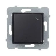 Wyłączniki światła i elektryczne - Polmark Włącznik schodowy ROSA czarny - miniaturka - grafika 1