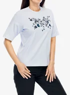 Koszulki i topy damskie - Koszulka bawełniana damska Columbia North Cascades Relaxed Tee - snowdrift/floral emblem - miniaturka - grafika 1
