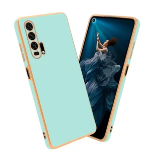 Pokrowiec Do Honor 20 PRO Etui w Glossy Miętowa Zielona - Złoto TPU Silikonowe Obudowa Case Cover Cadorabo - Etui i futerały do telefonów - miniaturka - grafika 1