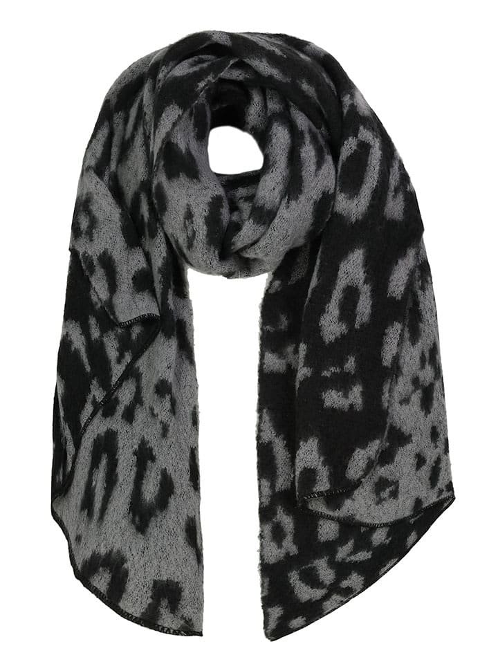 Eight2Nine Szal w kolorze czarno-szarym
