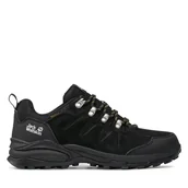 Buty trekkingowe męskie - Trekkingi Jack Wolfskin Refugio Texapore Low M 4049851 Czarny - miniaturka - grafika 1