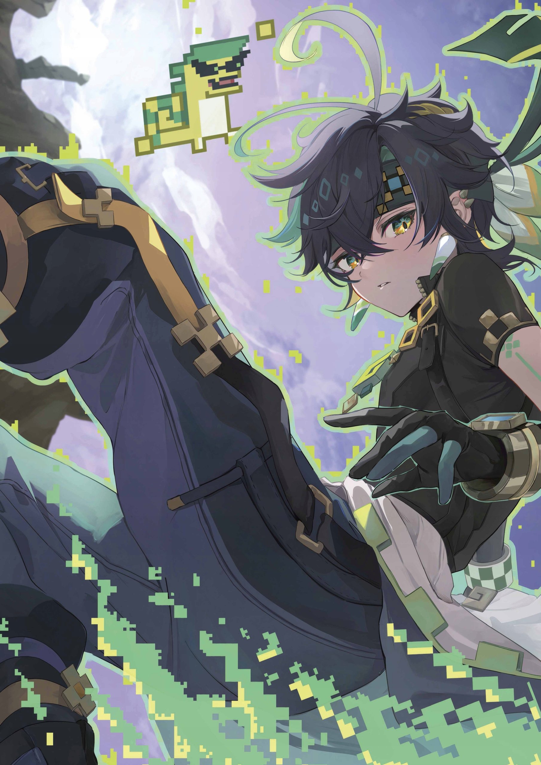 Plakat A3 Genshin Impact Anime Gra Kinich