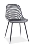 Krzesła - Krzesło czarne z tworzywa CORRAL A czarne metalowe nogi - miniaturka - grafika 1
