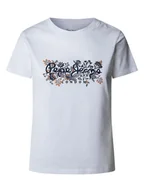 Koszulki i topy damskie - Pepe Jeans Koszulka "Rosalind" w kolorze białym - miniaturka - grafika 1