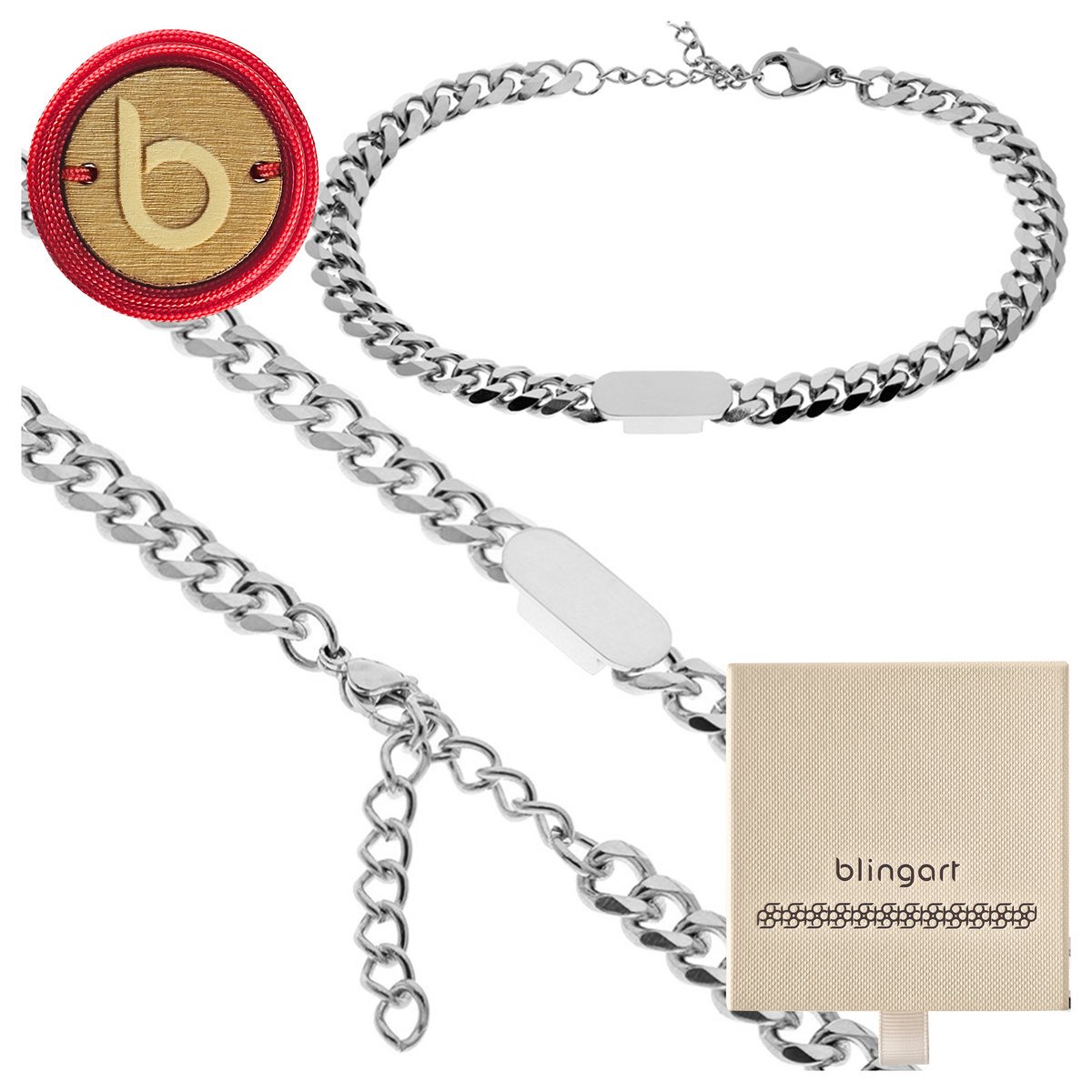 Komplet bransoletka i naszyjnik pancerka