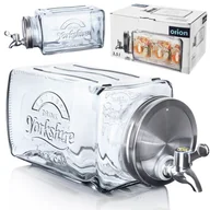 Pojemniki kuchenne - SŁÓJ SŁOIK DO NAPOJÓW Z KRANIKIEM SZKLANY DYSTRYBUTOR DO LODÓWKI LEŻĄCY 3.5L ORION 143792 - miniaturka - grafika 1