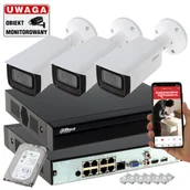 Zestawy do monitoringu - Monitoring ogrodu 3 kamery IP 4MPx ZOOM AutoFocus Dahua IPC-HFW1431T-ZS-2812-S4 - miniaturka - grafika 1