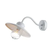 Lampy ogrodowe - Klampenborg latarnia naścienna biała KLAMPENBORG-PIR-WHT Elstead Lighting - miniaturka - grafika 1