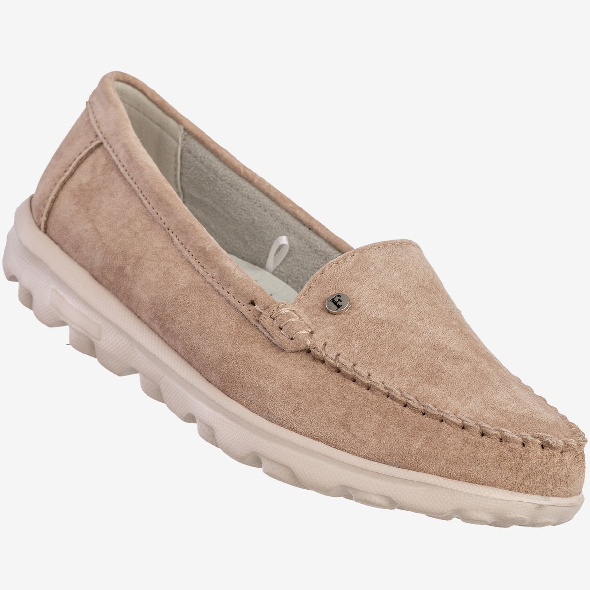 Mokasyny Damskie Skórzane Buty Półbuty Beżowe Filippo DP6751/25BE Beżowy 40