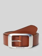 Paski - Pasek skórzany ze skóry naturalnej o klasycznym kroju - miniaturka - grafika 1