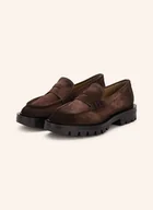 Moda i Uroda OUTLET - Santoni Penny Loafers Regina braun - miniaturka - grafika 1