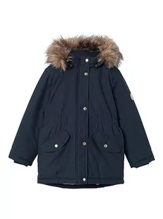 NAME IT Dziewczęca kurtka parka Nkfmarlin Pb, Dark Sapphire, 146 cm - Kurtki i płaszcze dla dziewczynek - miniaturka - grafika 1