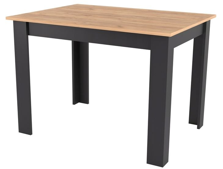 Stół do Jadalni Kuchni Salonu 120x80 Dąb Craft/Czarny NOWOCZESNY LOFT