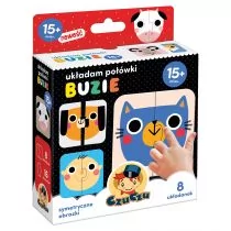 Bright Junior Media CzuCzu Układam połówki Buzie 15m+ - Media - Puzzle - miniaturka - grafika 1