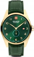 Zegarki męskie - Zegarek męski SWISS MILITARY SMWGB0000710 zielony klasyczny - miniaturka - grafika 1