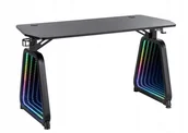 Biurka gamingowe - SOLIDNE BIURKO CORTEK SPECTRE INFINTY LED GAMING RAGE RESIST - miniaturka - grafika 1