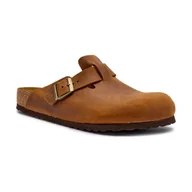 Klapki i japonki męskie - Birkenstock Skórzane mule Boston regular fit - miniaturka - grafika 1