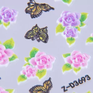 Allepaznokcie Naklejki biżuteryjne 5D samoprzylepne wypukłe akrylowe Nr Z D3693 - Ozdoby do paznokci - miniaturka - grafika 1