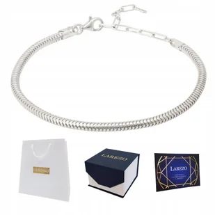 BRANSOLETKA srebrna do charms baza Larezo 18 cm - Bransoletki - miniaturka - grafika 1