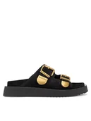 Klapki i japonki damskie - Badura Klapki CYCLAMEN-80033-25 Czarny - miniaturka - grafika 1